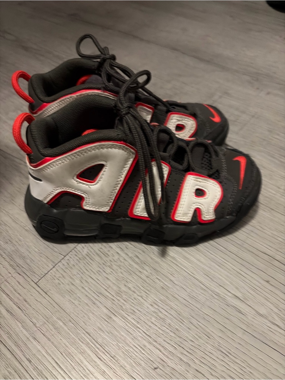 Nike Kids Black/White/Red Air Lettering Sneakers
